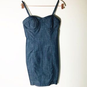Guess Dark Denim Mini Dress NWT